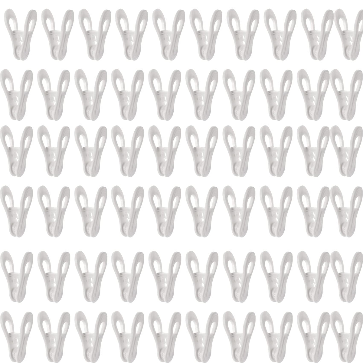LyyGuanYoo 60 Pack Plastic Hanger Clips for Hangers, MultiPurpose Baby Hanger Clips, Plastic Clothing Clips to Fit Standard Han