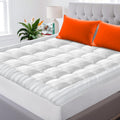 100% Cotton Top Twin Mattress Topper, Breathable & Cooling Mattress Topper Twin, Elastic Fitted Twin Mattress Cover With 8   -21