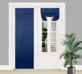 Pi Blackout French Door Curtain,Door Window Shade Privacy Thermal Insulated Long Door Curtain For Glass Door/Sliding Door/Tie Up Shade 1 Panel (W30Xl80,Navy)