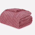 Dusty Pink Throw Blanket 50''  60'' Inches Gifts For Mom Fuzzy 3D Jacquard Decorative Flannel Fleece Super Soft Plush Cozy Blank