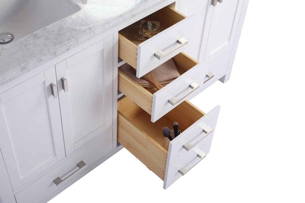 Laviva Wilson 60 - White Cabinet Matte White Viva Stone Solid Surface Countertop