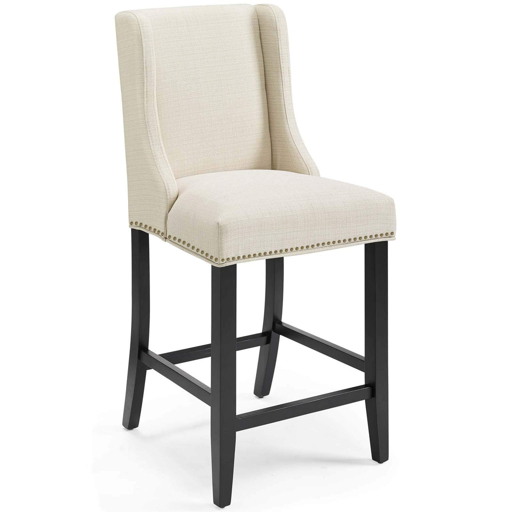 Modway Baron Fabric Upholstered Dining Counter-Height Bar Stool In Beige