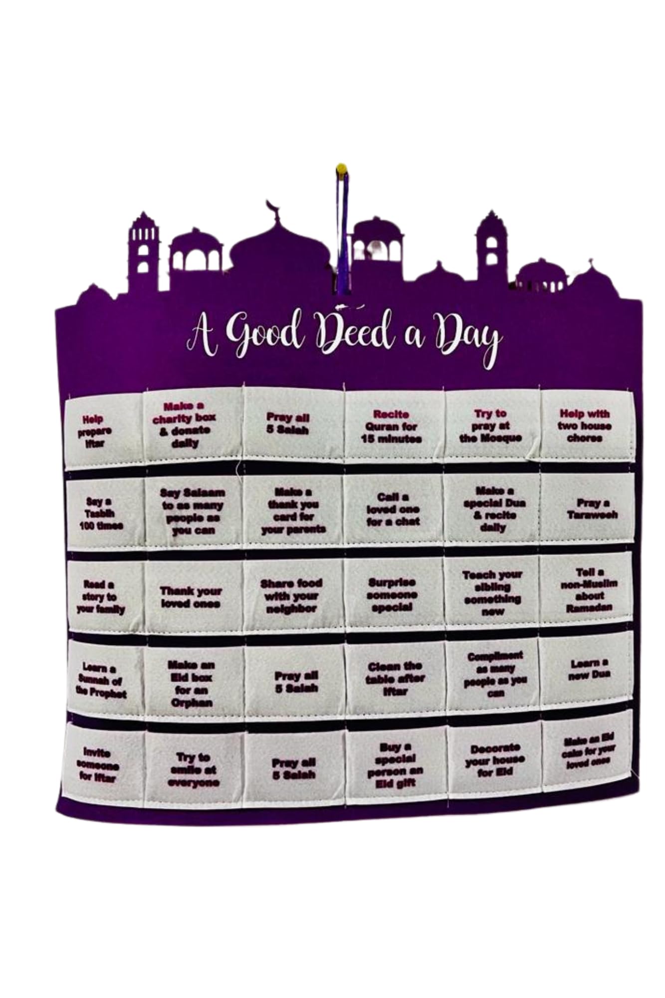 Eid Count down Calendar Good Deed a Day Advent Calendar for Kids Islamic Festive Home D  cor Eid Mubarak Advent Calendar + 10 Fr