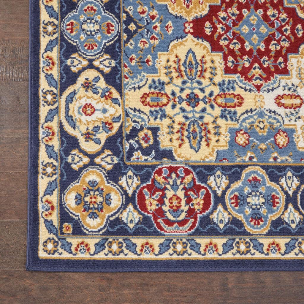 HomeRoots 522273 8 x 10 ft. Red Damask Power Loom Rectangle Traditional Area Rug
