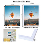 Jcjmy 11X15 White Picture Frame Set Of 3, Horizontal And Vertical Formats For Wall Hanging, 11 X 15 Wall Gallery Poster Photo Fr