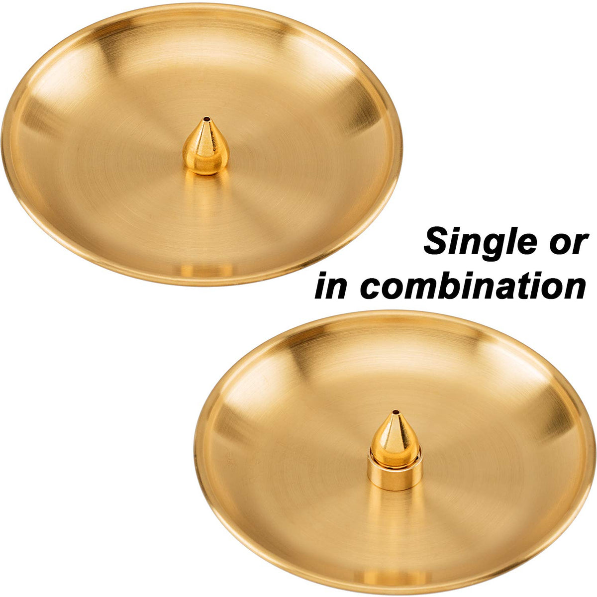 Oiiki Brass Incense Holder, Coil Incense Burner, Incense Stick Holder, Alloy Cone Ash Catcher For Indoor Outdoor Use (3 Styles)