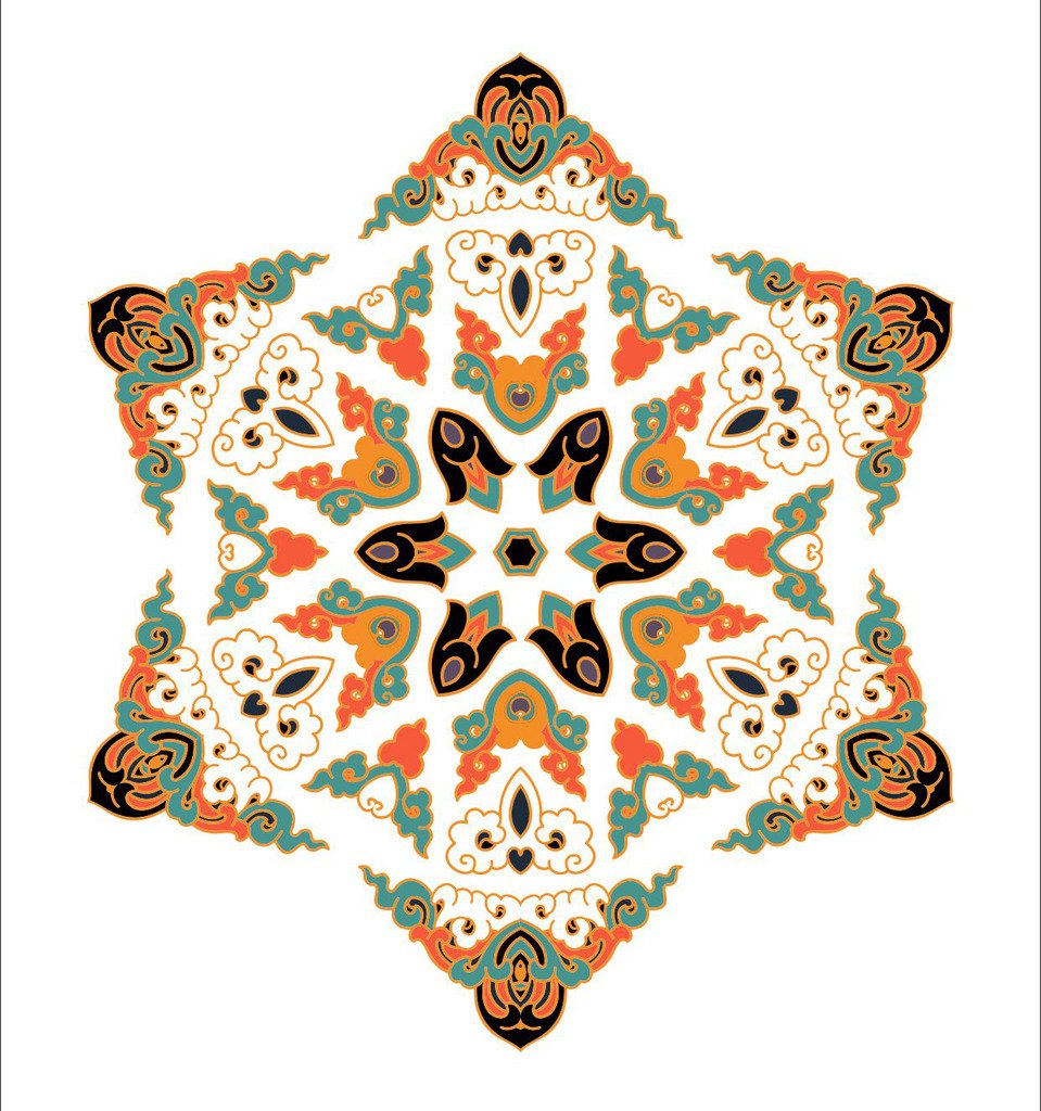 Decor Villa Pvc Vinyl Self Adhesive Mandala Pattern Big Sizetransparent 3D Round Rangoli Floor Sticker For Home Decoration Door