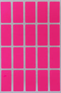Royal Green Neon Pink Rectangle Sticker 1.57 Inch X 0.75 Inch Rectangular Labels (40Mm X 19Mm) - 300 Pack