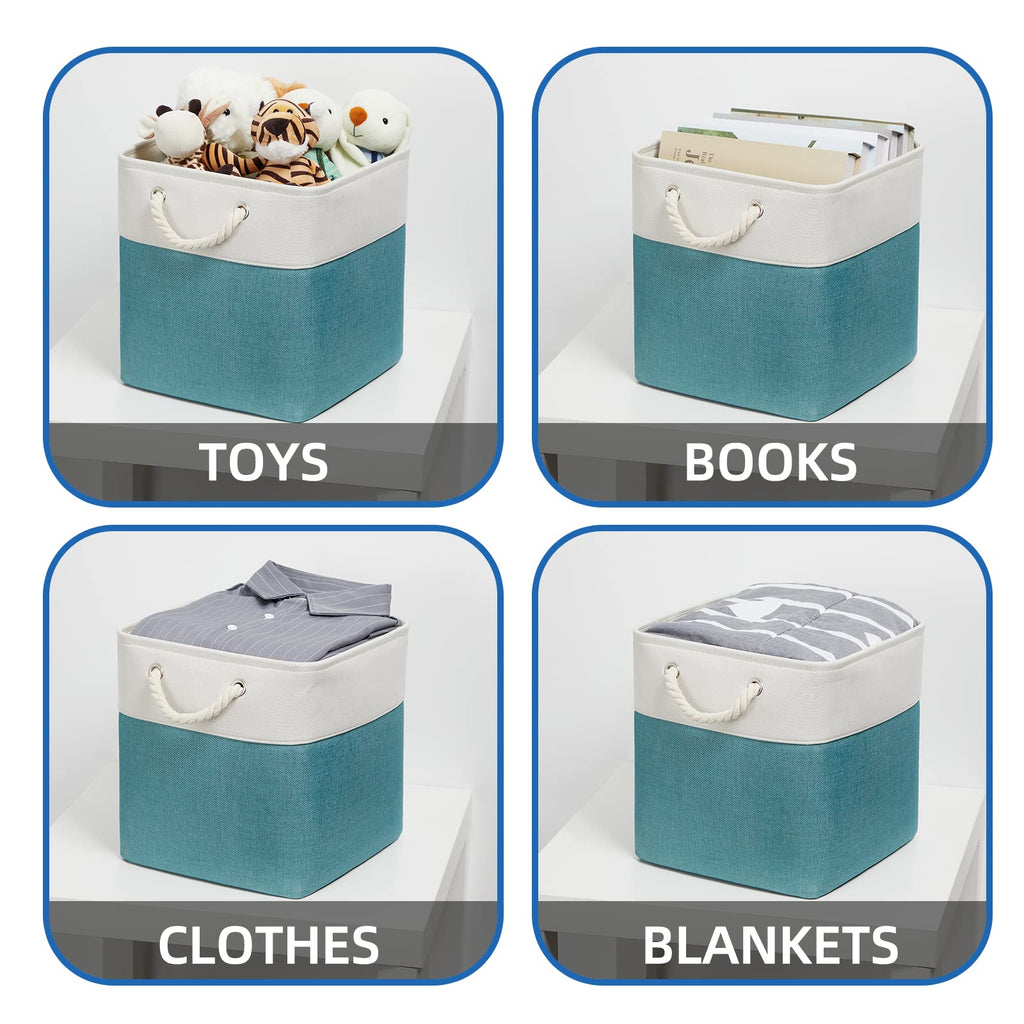 Temary Fabric Storage Baskets Set Of 4 Storage Cube 13X13 Baskets For Shelf, Large Storage Basket For Gift Empty Baskets For Org
