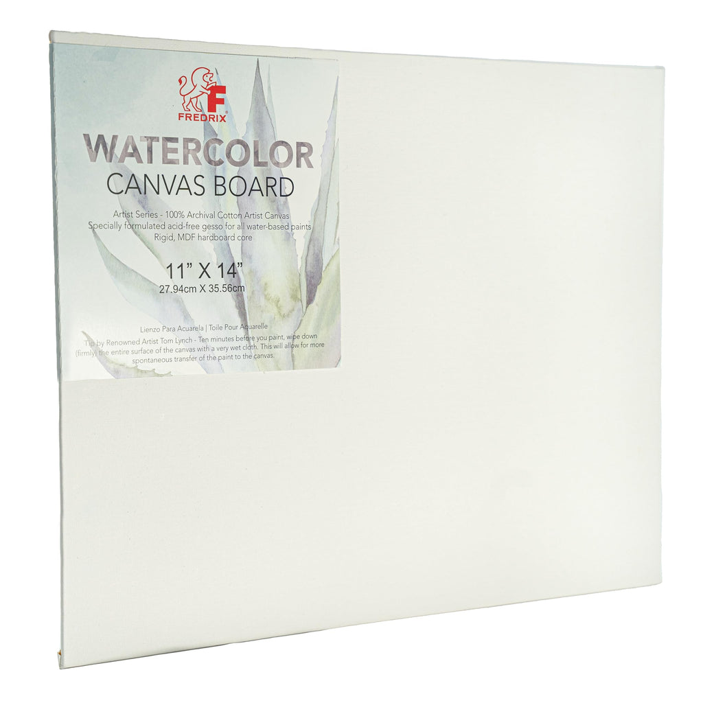 Fredrix Artist Series Watercolor Archival Canvas Board, 11'' X 14'', White