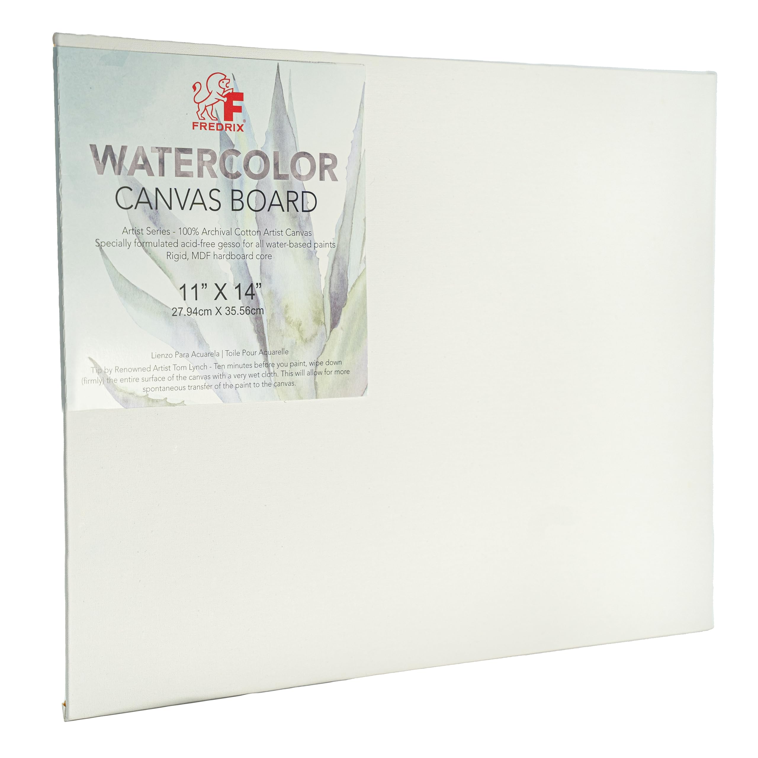 Fredrix Artist Series Watercolor Archival Canvas Board, 11'' X 14'', White