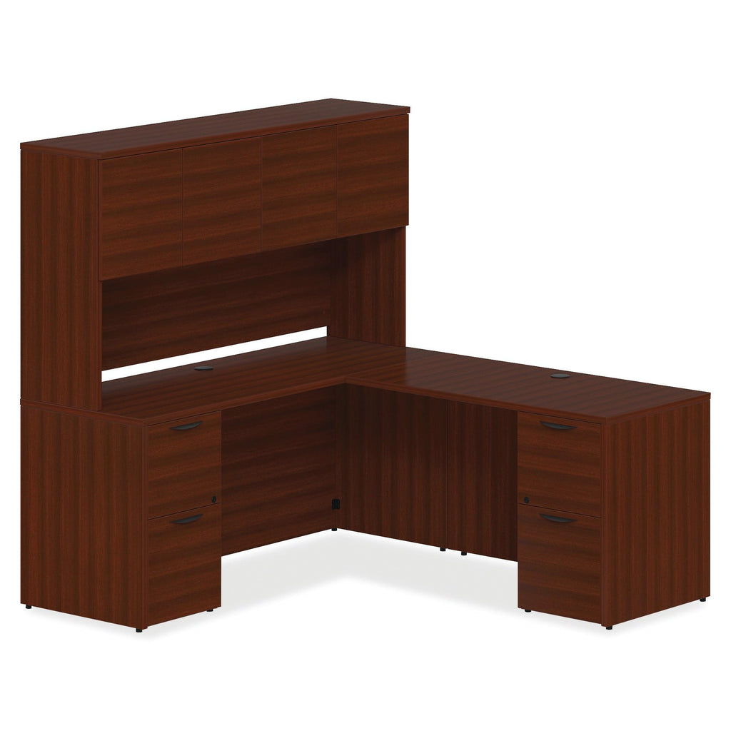 Lorell Prominence 2.0 Mahogany Laminate Hutch