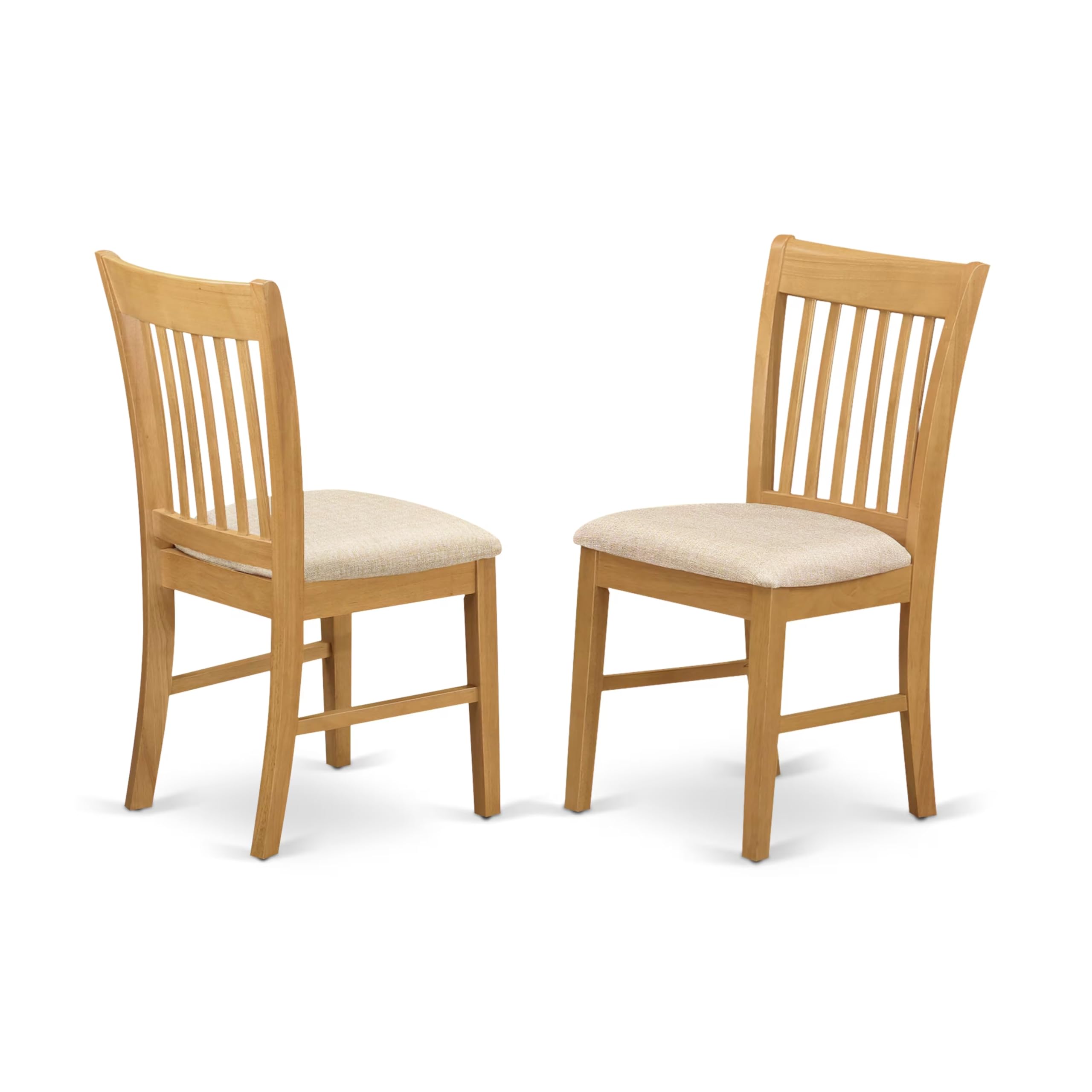 East West Furniture AVNO5-OAK-C Avon 5 Piece Modern Set Includes an Oval Wooden Table with Butterfly Leaf and 4 Linen Fabric Kitchen Dining Chairs, 42x60 Inch, Oak