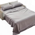 Kingnex Striped Full Size Sleeper Sofa Bed Sheets Set Soft 1800 Microfiber 4 Pcs Include 1 Fitted Sheet 1 Flat Sheet 2 Pillowcas