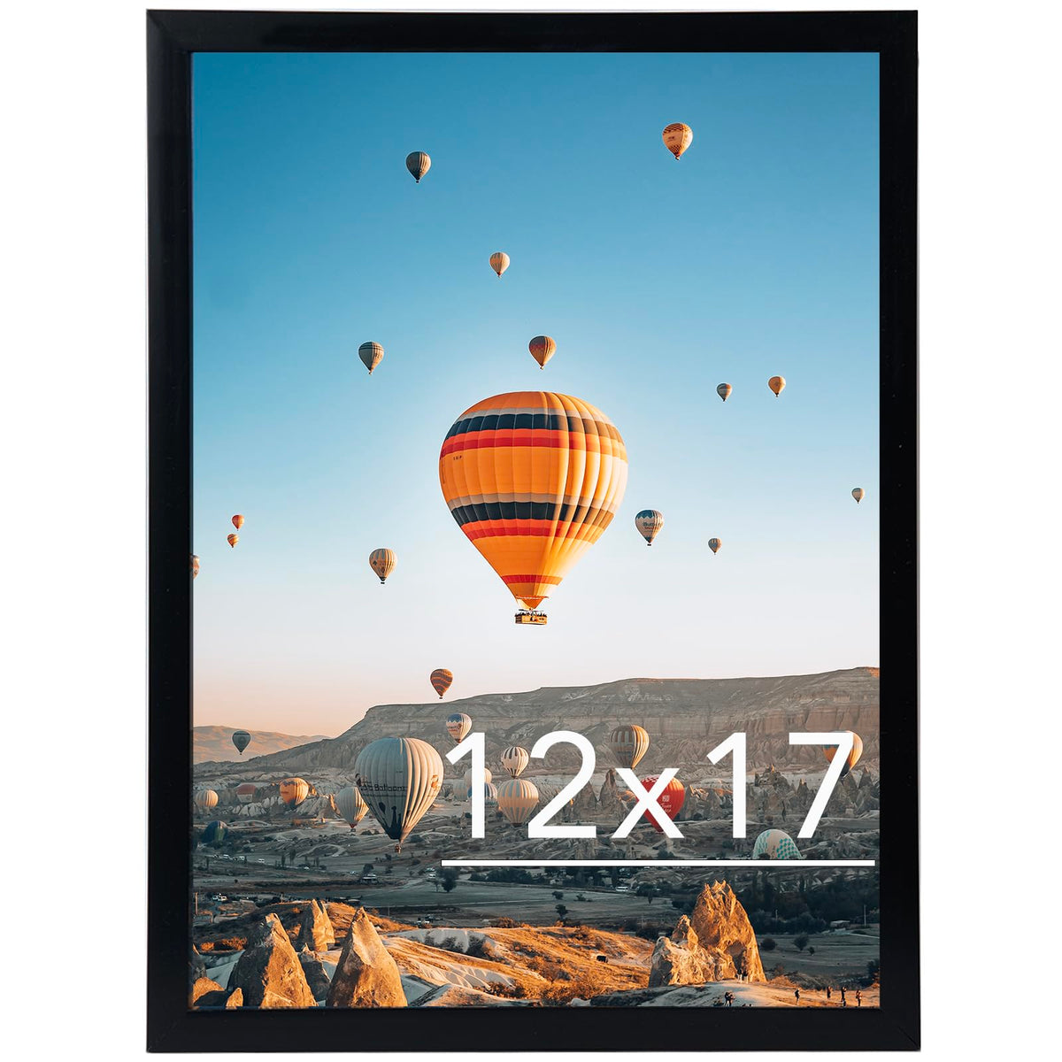 JCJMY 12x17 Picture Frame Black for Wall Hanging, Wall Mounting Horizontally or Vertically, 12 x 17 Wall Gallery Poster Photo Fr