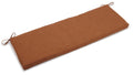 Blazing Needles Outdoor Spun Poly 19-Inch by 60-Inch by 3-1/2-Inch 3-Seater Bench Cushion, Mocha