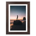 Golden State Art, Wooden Picture Frame - 13 x 19 Frame for 11 x 17 Photo Display, Distressed Dark Brown