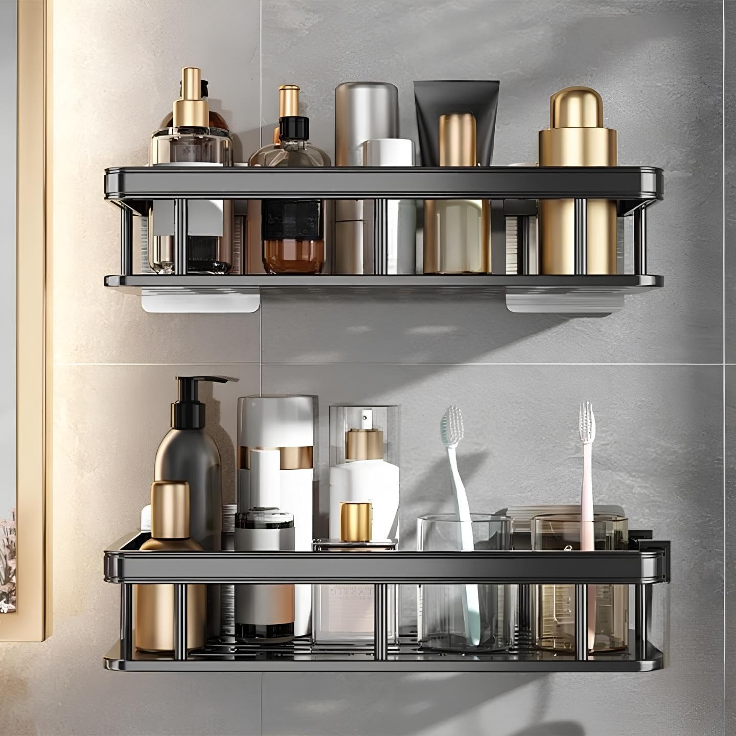 Earthcone Multifunctional Bathroom/Kitchen Accessories Organizer Corner Shelf Sink Caddy Organizer Dishcloth Rack Sponge Drain R