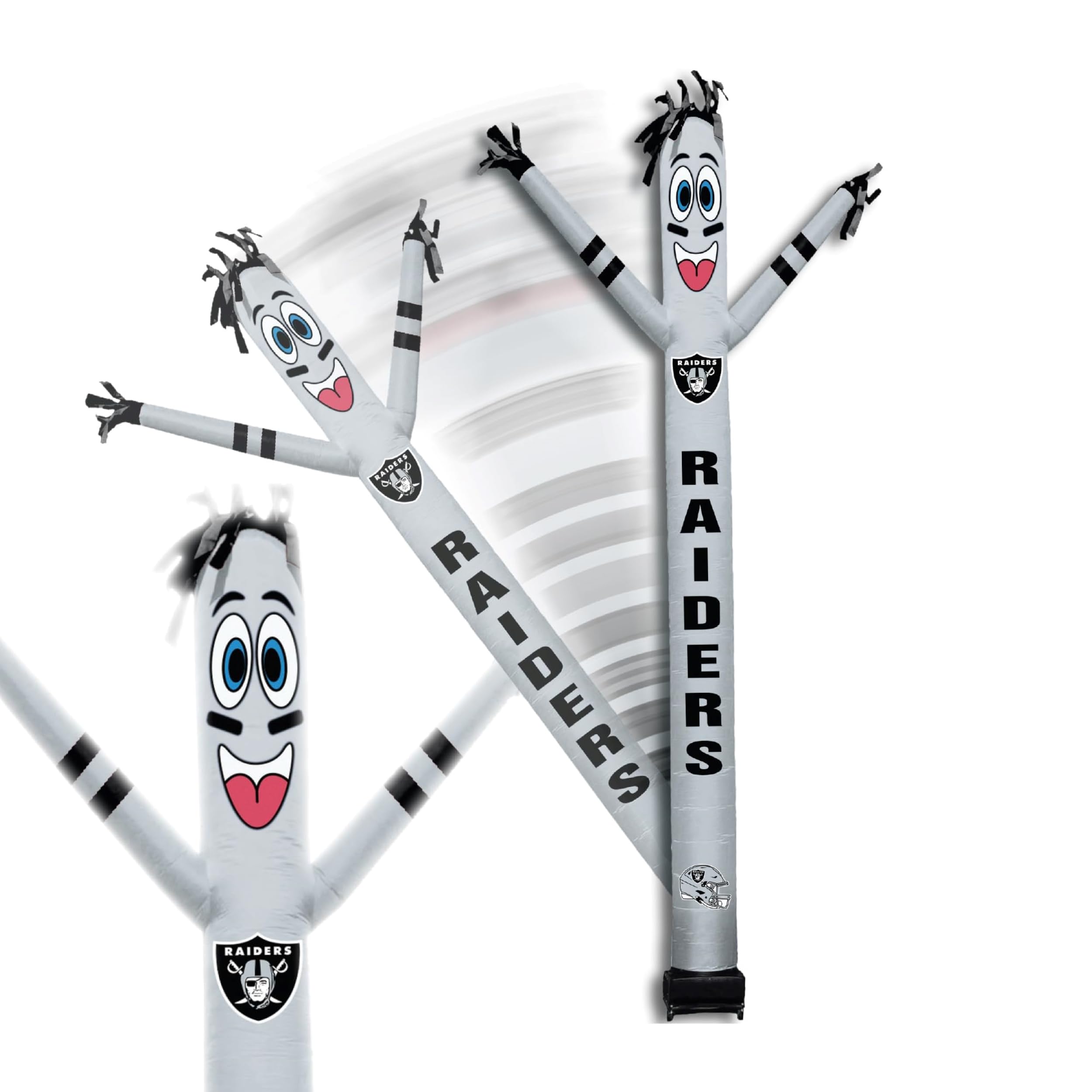 Sporticulture Football Las Vegas Raiders Wacky Waving Inflatable Tube Guy with LED Lights & Built-in Blower - 6 x 36 x 96 NFL In