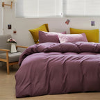 Clothknow Twin Comforter Set Purple 3Pcs Pale Mauve Bedding Comforter Sets Dusty Purple Comforter Soft Grape Comforter Sets Twin
