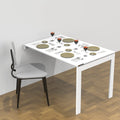 Innofur Alice Wall Mounted Folding Dining Table, Large (White, 120Cmx80Cm)