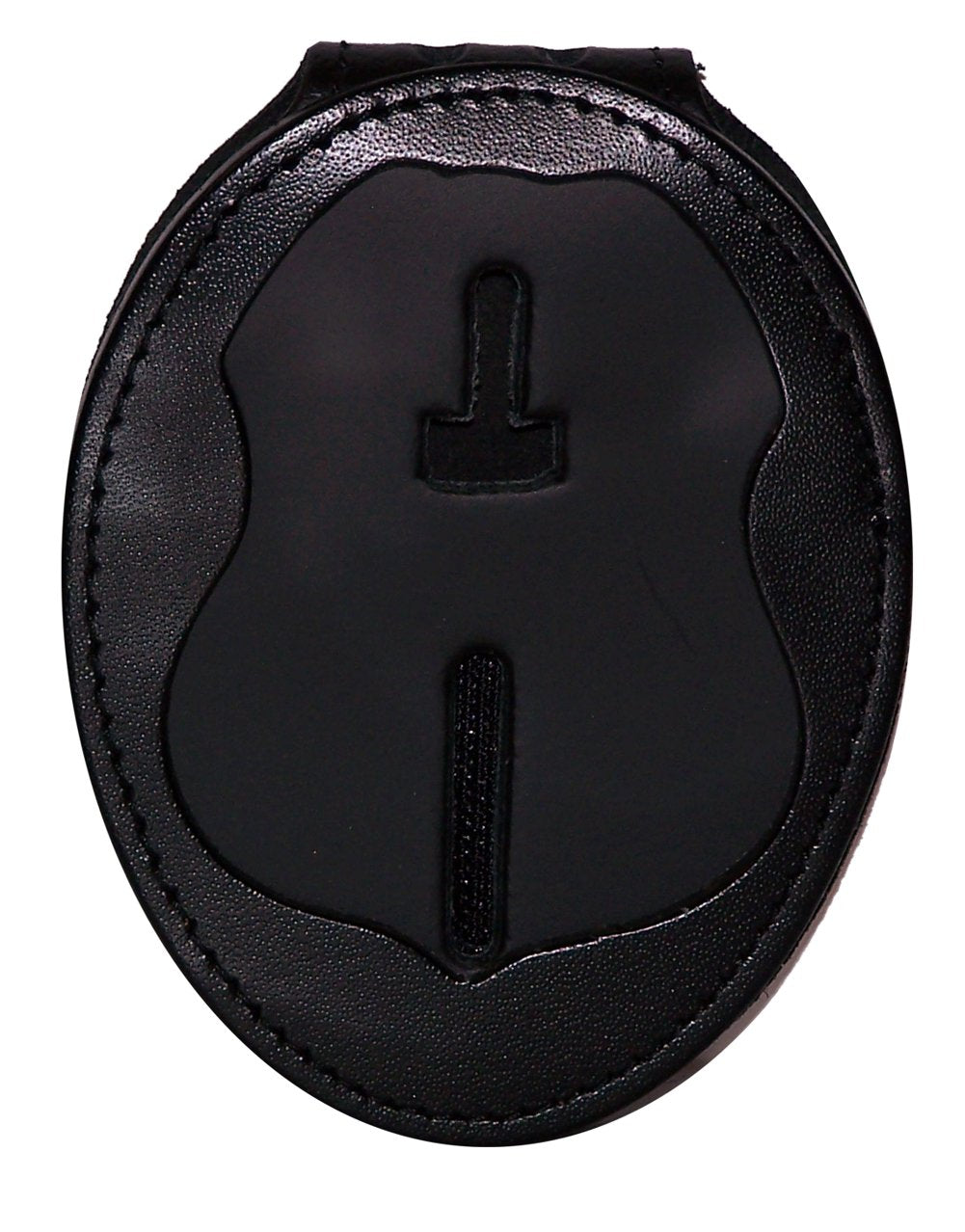 Veterans Affairs Police Belt Clip Badge Holder With Pocket And Chain (Cutout Pf1038)