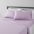 Amazon Basics Lightweight Super Soft Easy Care Microfiber 4-Piece Bed Sheet Set with 14-Inch Deep Pockets, Queen, Frosted Lavend