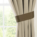 Blazing Needles Two-Tone Reversible Tab Top Twill Curtain Panels, 84" by 52", Chocolate/Toffee 2 Count