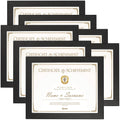 PETAFLOP 8.5x11 Picture Frame Black Certificate Frames Wall Tabletop Display Horizontally or Vertically, 7 Pack
