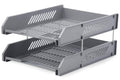 Chrome 9635 2Tier Plastic Document Tray (Grey)