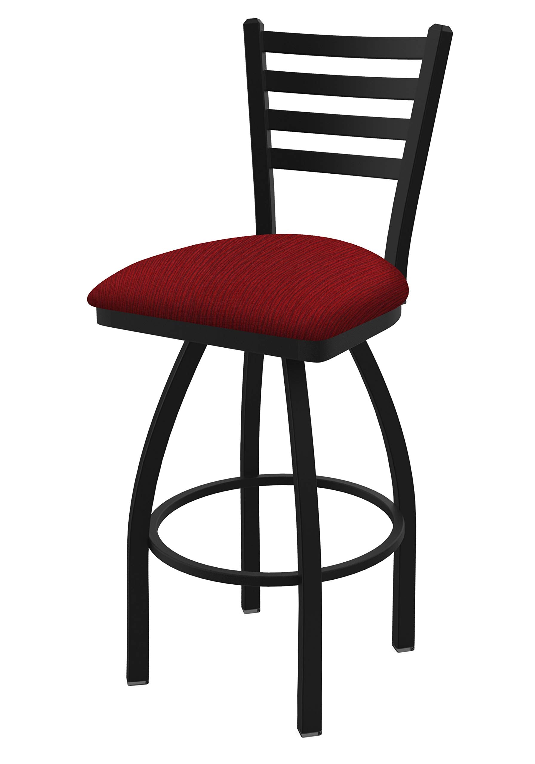 410 Jackie 25 Swivel Counter Stool with Black Wrinkle Finish and Graph Ruby Seat