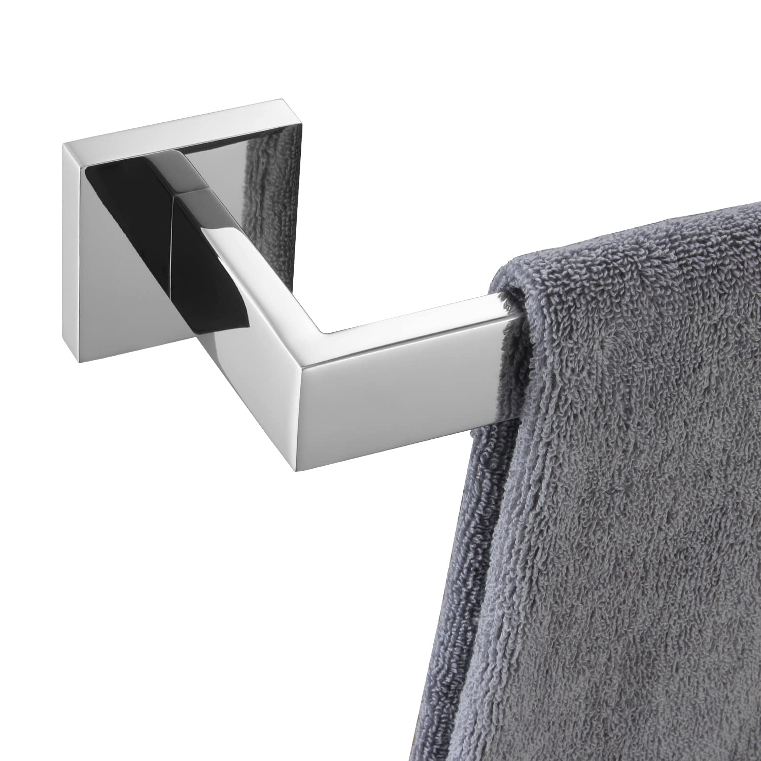 KOKOSIRI 16-Inch Single Towel Bar, Bathroom Kitchen Towel Holder, Wall Mounted SUS304 Stainless Steel Towel Rack, Polished Chrom