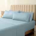 Luxclub 6 Pc Queen Size Sheet Set Bed Sheets, Breathable Luxury Bed Sheets, Deep Pockets 18' Wrinkle Free Cooling Bed Sheets Ma