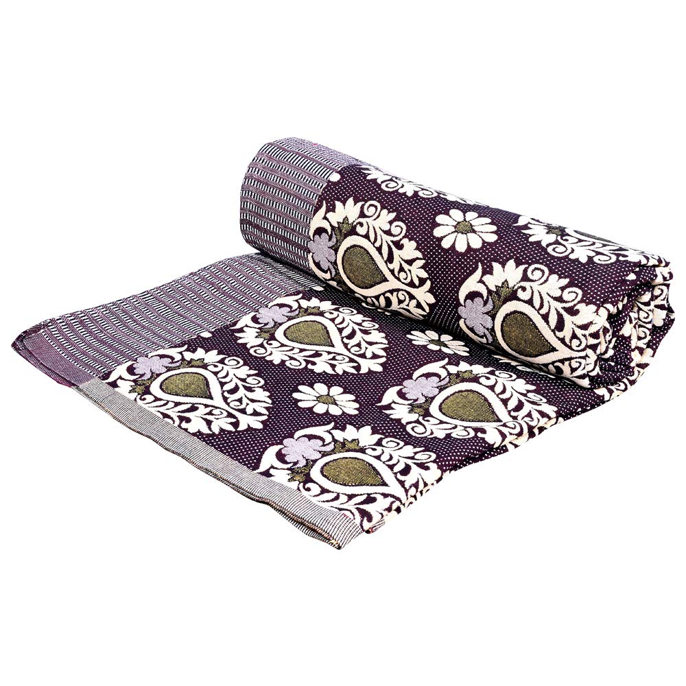 COMFORT WEAVE Cotton 300 TC Double Blanket 90 X 105 (King_Multicolor)