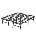 VIPSHOW 18 Inch Queen Metal Bed Frame Folding Bed Frame Tool-Free Assembly Mattress Foundation No Box Spring Needed Platform 250