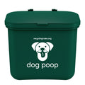 Small Hanging Wastebasket for Dog Poop in Green for Smaller Dogs (< 25 lbs.)