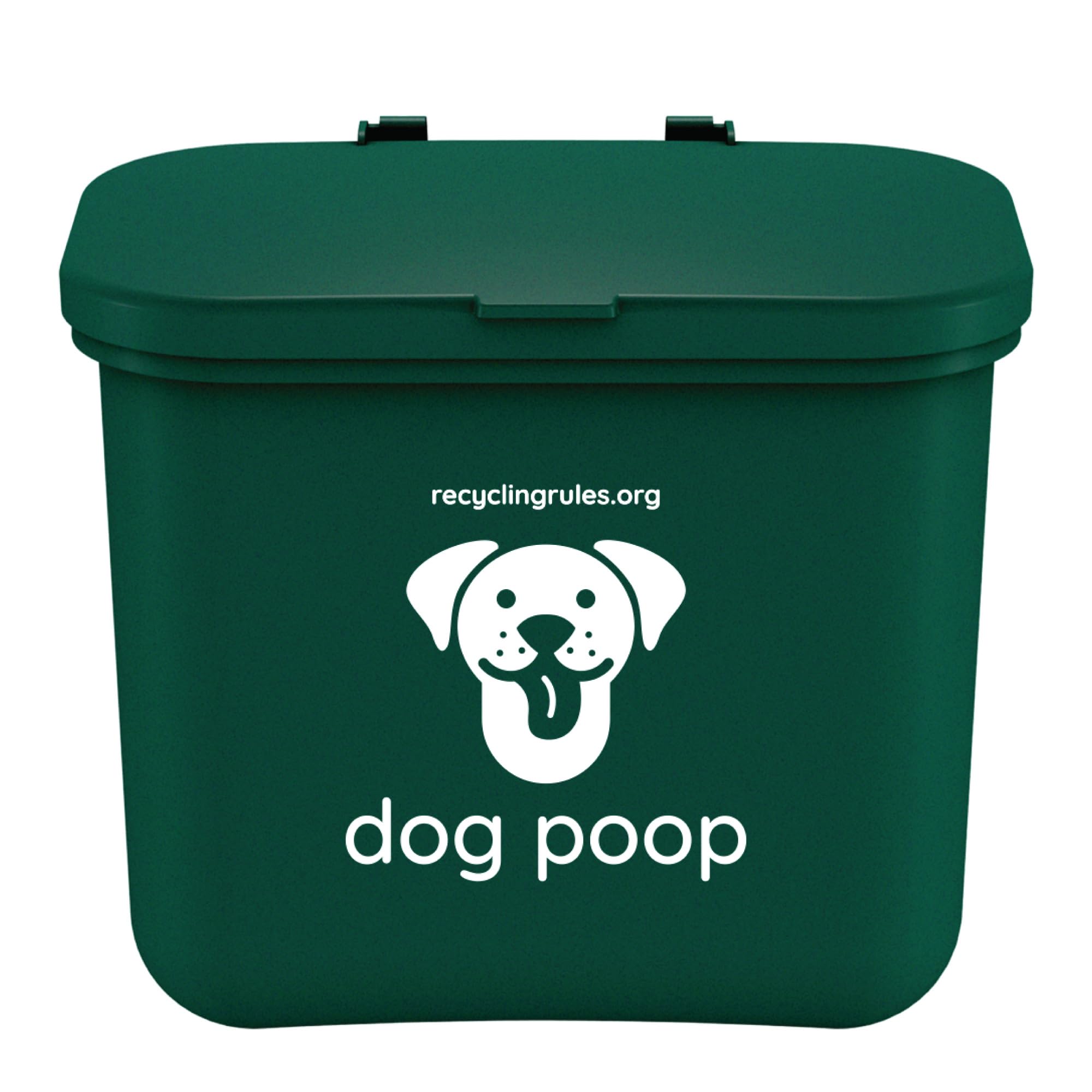 Small Hanging Wastebasket for Dog Poop in Green for Smaller Dogs (< 25 lbs.)