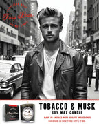 Fury Bros. Black Series Scented Candles | Tobacco & Musk | All-Natural Soy Wax | Hand-Poured In Usa | Long 60-70 Hour Burn (9 Oz
