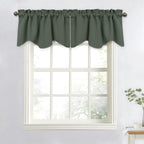 NICETOWN Valance Curtains for Kitchen Blackout Thermal Insulated Solid Rod Pocket Window Curtain Valance for Living Room/Bedroom