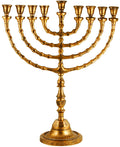 Extra Large Traditional Chanukah Menorah use with Shabbat Candles or Oil Cups Antique Looking Hanukkah Minorah, for Shul, Synago