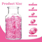 Hicarer Acrylic Diamond Table Scatter Crystals Pink Multi-Size 800 Pieces for Vase Fillers and Party Decorations