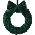 Barydat Christmas Velvet Wreath 14 Christmas Wreaths for Front Door Velvet Christmas Wreath Ornament with Bow for Christmas Part