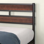 Zinus Roman Bamboo And Metal Platform Bed Frame, No Box Spring Needed, Easy Assembly, Full