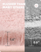 Color&Geometry Light Pink Bathroom Rugs 24   X36   , Large- Upgrade Your Bathroom With Soft Thick Blush Bath Mat- Plush, Non Sli