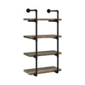 Coaster Home Furnishings 24-inch Wall Shelf Black and Rustic Oak