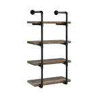 Coaster Home Furnishings 24-inch Wall Shelf Black and Rustic Oak