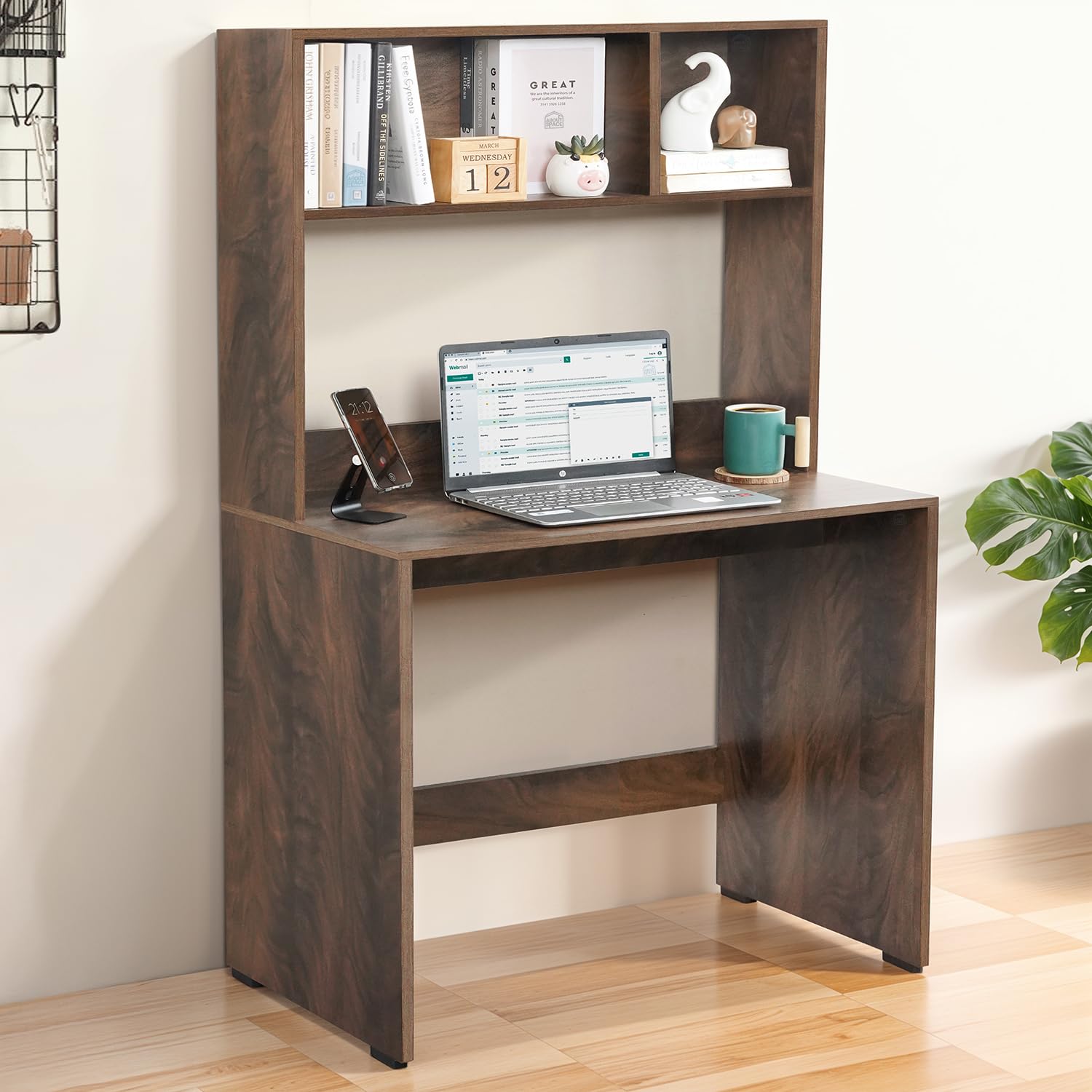 About Space Study Table With Hutch  Computer Table With Storage For Pc, Laptop & Writing, Gaming, Drawing Diy Engineered Wood O