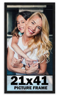 21x41 Frame Black Picture Frame - Complete Modern Photo Frame Includes UV Acrylic Shatter Guard Front, Acid Free Foam Backing Bo
