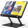 Besign Bs01 Book Stand For Reading, Adjustable Book Holder, Ergonomic Laptop Stand With Elastic Page Clips For Music Scores, Rec