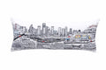 HomeRoots Cream 35' White Houston Daylight Skyline Lumbar Decorative Pillow